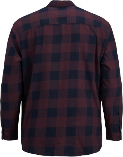 Jack & Jones Gingham L/S Shirt Dark Red - Πουκάμισα - Aνδρικά πουκαμισα μεγαλα μεγάλα μεγέθη