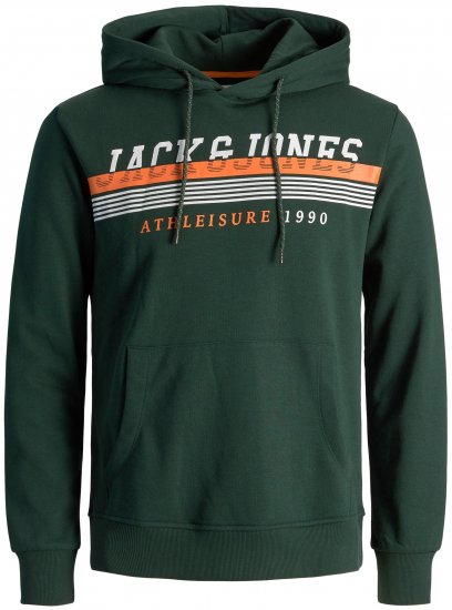 Jack & Jones JJIRON Hoodie Green - φούτερ/Φούτερ με κουκούλα - φούτερ/Φούτερ με κουκούλα ανδρικά μεγάλα μεγέθη 