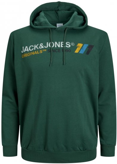 Jack & Jones JORNATE SWEAT Hoodie Green - φούτερ/Φούτερ με κουκούλα - φούτερ/Φούτερ με κουκούλα ανδρικά μεγάλα μεγέθη 
