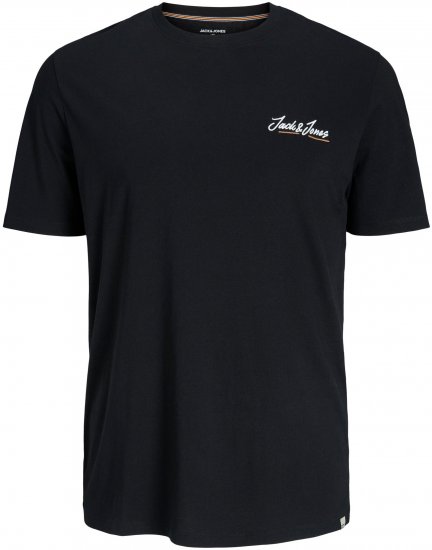 Jack & Jones JORPAUL TONS TEE Black - Μακό μπλουζάκια - Aνδρικά μπλουζεσ μεγάλα μεγέθη