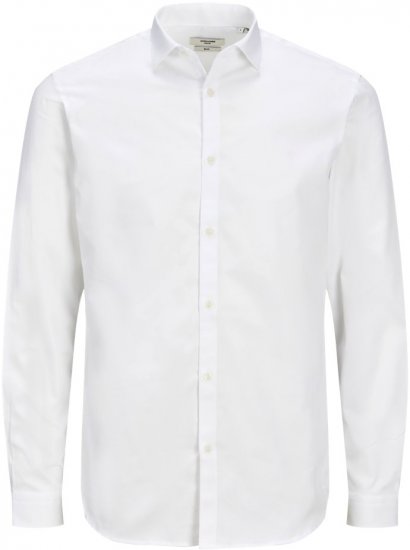 Jack & Jones CARDIFF Dress Shirt White - Πουκάμισα - Aνδρικά πουκαμισα μεγαλα μεγάλα μεγέθη
