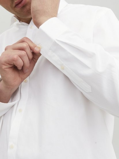 Jack & Jones CARDIFF Dress Shirt White - Πουκάμισα - Aνδρικά πουκαμισα μεγαλα μεγάλα μεγέθη