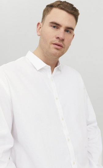 Jack & Jones CARDIFF Dress Shirt White - Πουκάμισα - Aνδρικά πουκαμισα μεγαλα μεγάλα μεγέθη
