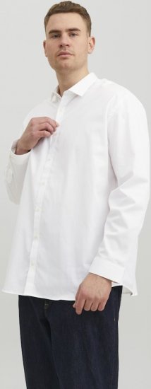 Jack & Jones CARDIFF Dress Shirt White - Πουκάμισα - Aνδρικά πουκαμισα μεγαλα μεγάλα μεγέθη
