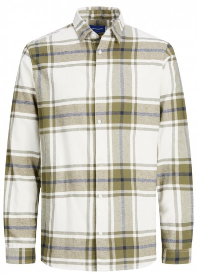 Jack & Jones JORJOSHUA Checked Shirt Dusty Olive - Πουκάμισα - Aνδρικά πουκαμισα μεγαλα μεγάλα μεγέθη