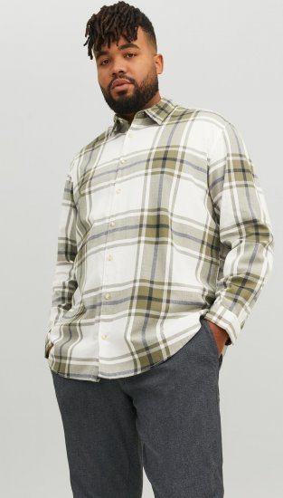 Jack & Jones JORJOSHUA Checked Shirt Dusty Olive - Πουκάμισα - Aνδρικά πουκαμισα μεγαλα μεγάλα μεγέθη