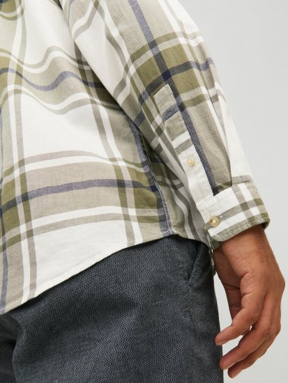 Jack & Jones JORJOSHUA Checked Shirt Dusty Olive - Πουκάμισα - Aνδρικά πουκαμισα μεγαλα μεγάλα μεγέθη