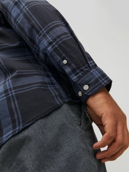 Jack & Jones JORJOSHUA Checked Shirt Navy - Πουκάμισα - Aνδρικά πουκαμισα μεγαλα μεγάλα μεγέθη