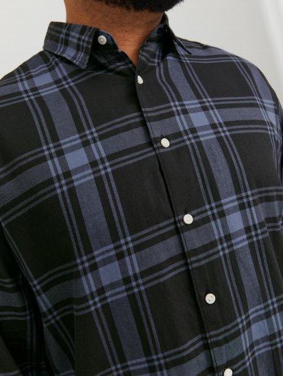 Jack & Jones JORJOSHUA Checked Shirt Navy - Πουκάμισα - Aνδρικά πουκαμισα μεγαλα μεγάλα μεγέθη