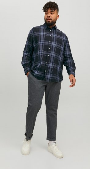 Jack & Jones JORJOSHUA Checked Shirt Navy - Πουκάμισα - Aνδρικά πουκαμισα μεγαλα μεγάλα μεγέθη