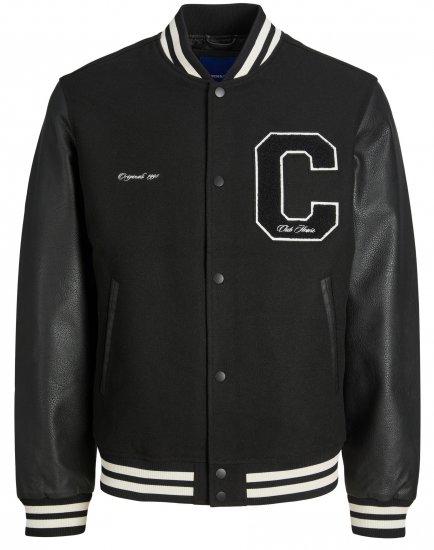 Jack & Jones JORCOLLEGE Bomber Jacket Black - Μπουφάν - Aνδρικά μπουφαν μεγάλα μεγέθη