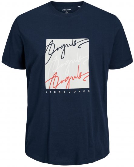 Jack & Jones JORJOSHUA T-shirt Navy - Μακό μπλουζάκια - Aνδρικά μπλουζεσ μεγάλα μεγέθη