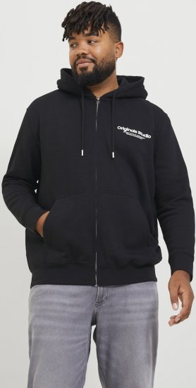Jack & Jones ESTERBRO Zip Hoodie Black - φούτερ/Φούτερ με κουκούλα - φούτερ/Φούτερ με κουκούλα ανδρικά μεγάλα μεγέθη 