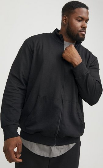 Jack & Jones PAULOS Turtleneck Zip Sweatshirt Black - φούτερ/Φούτερ με κουκούλα - φούτερ/Φούτερ με κουκούλα ανδρικά μεγάλα μεγέθη 