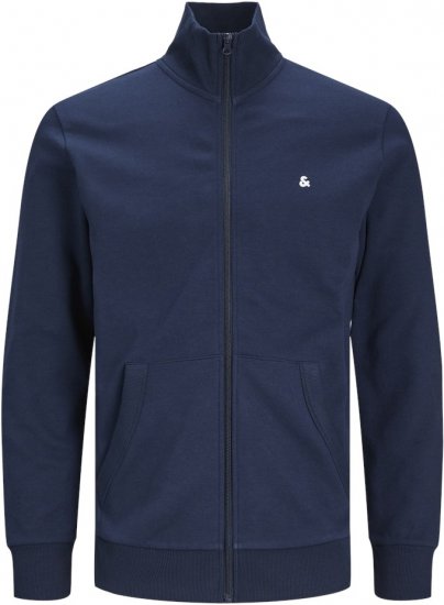 Jack & Jones PAULOS Turtleneck Zip Sweatshirt Navy Blazer - φούτερ/Φούτερ με κουκούλα - φούτερ/Φούτερ με κουκούλα ανδρικά μεγάλα μεγέθη 
