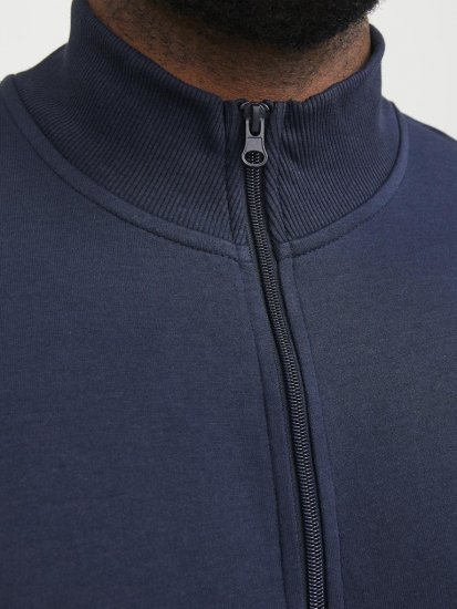 Jack & Jones PAULOS Turtleneck Zip Sweatshirt Navy Blazer - φούτερ/Φούτερ με κουκούλα - φούτερ/Φούτερ με κουκούλα ανδρικά μεγάλα μεγέθη 
