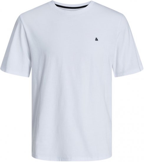 Jack & Jones PAULOS T-Shirt White - Μακό μπλουζάκια - Aνδρικά μπλουζεσ μεγάλα μεγέθη