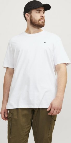 Jack & Jones PAULOS T-Shirt White - Μακό μπλουζάκια - Aνδρικά μπλουζεσ μεγάλα μεγέθη