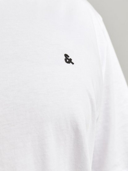 Jack & Jones PAULOS T-Shirt White - Μακό μπλουζάκια - Aνδρικά μπλουζεσ μεγάλα μεγέθη