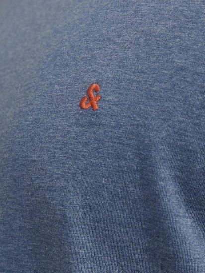 Jack & Jones PAULOS T-Shirt Denim Blue - Μακό μπλουζάκια - Aνδρικά μπλουζεσ μεγάλα μεγέθη