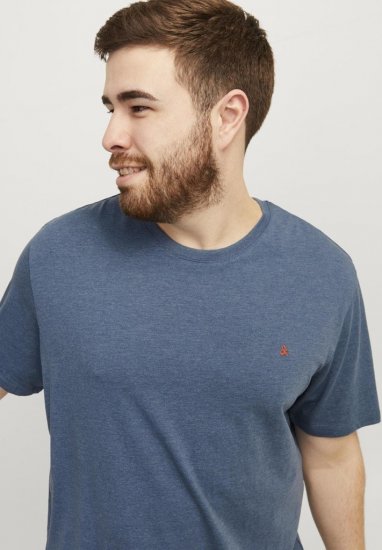 Jack & Jones PAULOS T-Shirt Denim Blue - Μακό μπλουζάκια - Aνδρικά μπλουζεσ μεγάλα μεγέθη
