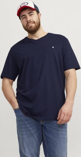 Jack & Jones PAULOS T-Shirt Navy Blazer - Μακό μπλουζάκια - Aνδρικά μπλουζεσ μεγάλα μεγέθη
