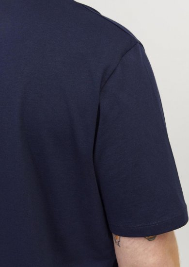 Jack & Jones PAULOS T-Shirt Navy Blazer - Μακό μπλουζάκια - Aνδρικά μπλουζεσ μεγάλα μεγέθη