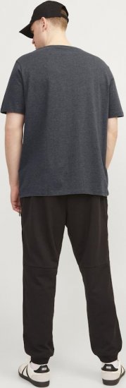 Jack & Jones PAULOS T-Shirt Dark Grey Melange - Μακό μπλουζάκια - Aνδρικά μπλουζεσ μεγάλα μεγέθη
