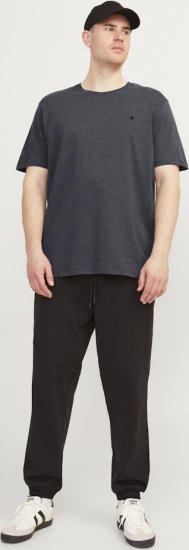 Jack & Jones PAULOS T-Shirt Dark Grey Melange - Μακό μπλουζάκια - Aνδρικά μπλουζεσ μεγάλα μεγέθη