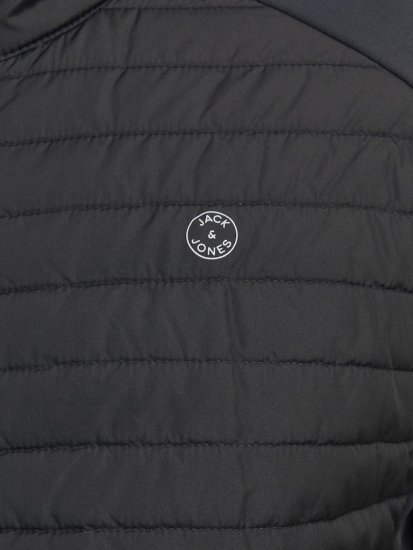 Jack & Jones MULTI SET-IN Sleeves Quilted Jacket With Collar Black - Μπουφάν - Aνδρικά μπουφαν μεγάλα μεγέθη
