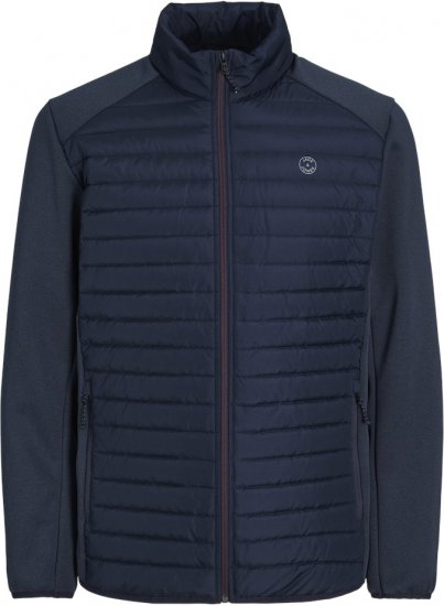 Jack & Jones MULTI SET-IN Sleeves Quilted Jacket With Collar Navy Blazer - Μπουφάν - Aνδρικά μπουφαν μεγάλα μεγέθη