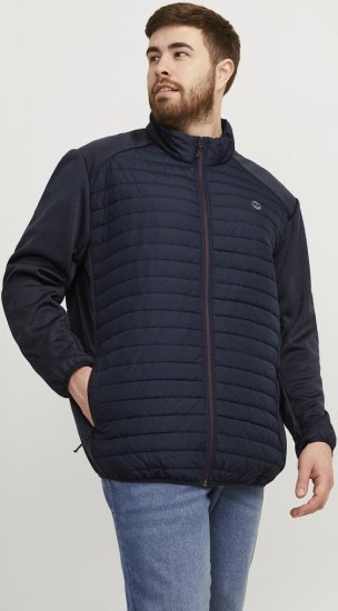 Jack & Jones MULTI SET-IN Sleeves Quilted Jacket With Collar Navy Blazer - Μπουφάν - Aνδρικά μπουφαν μεγάλα μεγέθη