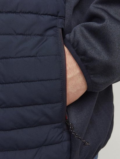 Jack & Jones MULTI SET-IN Sleeves Quilted Jacket With Collar Navy Blazer - Μπουφάν - Aνδρικά μπουφαν μεγάλα μεγέθη