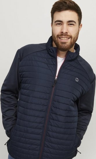 Jack & Jones MULTI SET-IN Sleeves Quilted Jacket With Collar Navy Blazer - Μπουφάν - Aνδρικά μπουφαν μεγάλα μεγέθη