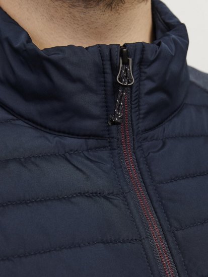 Jack & Jones MULTI SET-IN Sleeves Quilted Jacket With Collar Navy Blazer - Μπουφάν - Aνδρικά μπουφαν μεγάλα μεγέθη