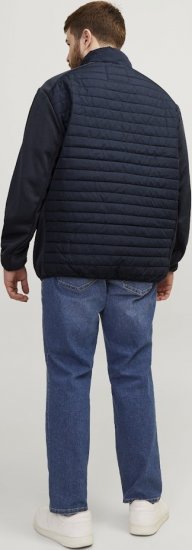 Jack & Jones MULTI SET-IN Sleeves Quilted Jacket With Collar Navy Blazer - Μπουφάν - Aνδρικά μπουφαν μεγάλα μεγέθη