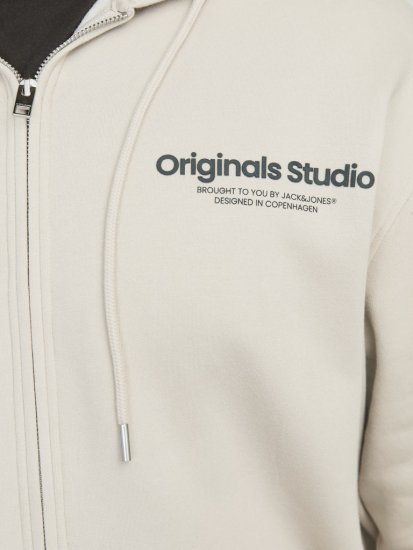 Jack & Jones ESTERBRO Zip Hoodie Light Grey - φούτερ/Φούτερ με κουκούλα - φούτερ/Φούτερ με κουκούλα ανδρικά μεγάλα μεγέθη 