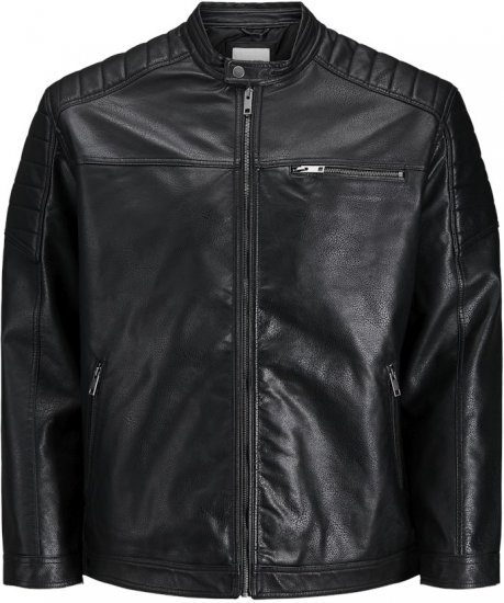 Jack & Jones ROCKY Jacket Black - Μπουφάν - Aνδρικά μπουφαν μεγάλα μεγέθη