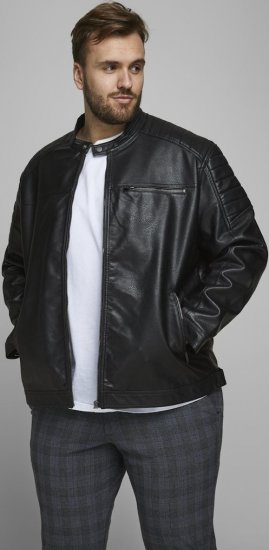 Jack & Jones ROCKY Jacket Black - Μπουφάν - Aνδρικά μπουφαν μεγάλα μεγέθη