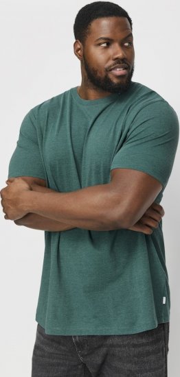 Jack & Jones ORGANIC T-Shirt Green/Melange - Μακό μπλουζάκια - Aνδρικά μπλουζεσ μεγάλα μεγέθη