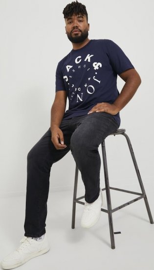 Jack & Jones GLENN FOX GE 147 Jeans Black Denim - Τζιν και παντελόνια - Aνδρικα τζιν παντελόνια μεγάλα μεγέθη