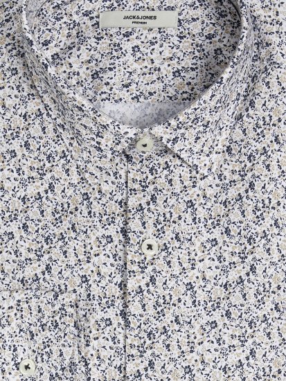 Jack & Jones JPRBLANORDIC LS Shirt White - Πουκάμισα - Aνδρικά πουκαμισα μεγαλα μεγάλα μεγέθη