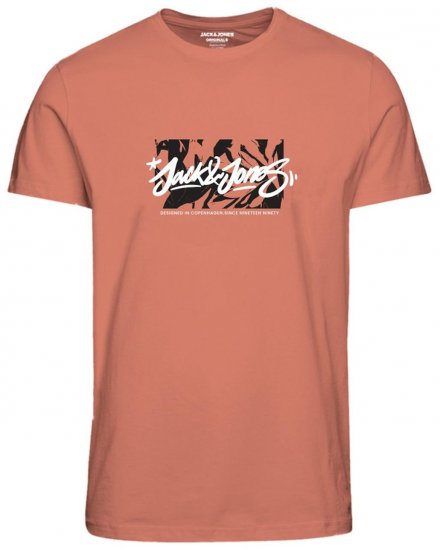 Jack & Jones JORSEQUOIA T-Shirt Canyon Sunset - Μακό μπλουζάκια - Aνδρικά μπλουζεσ μεγάλα μεγέθη