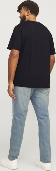 Jack & Jones LOGO O-Neck T-Shirt Black - Μακό μπλουζάκια - Aνδρικά μπλουζεσ μεγάλα μεγέθη