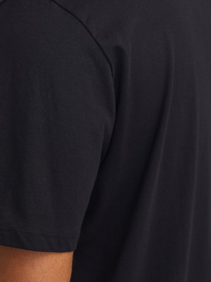Jack & Jones LOGO O-Neck T-Shirt Black - Μακό μπλουζάκια - Aνδρικά μπλουζεσ μεγάλα μεγέθη