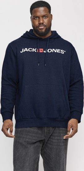 Jack & Jones CORP OLD LOGO REG FIT Hoodie Navy Blazer - φούτερ/Φούτερ με κουκούλα - φούτερ/Φούτερ με κουκούλα ανδρικά μεγάλα μεγέθη 