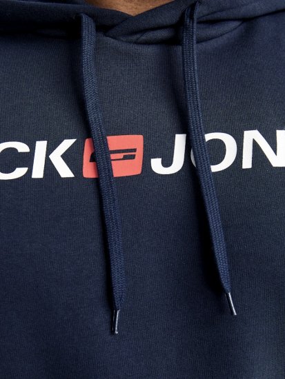 Jack & Jones CORP OLD LOGO REG FIT Hoodie Navy Blazer - φούτερ/Φούτερ με κουκούλα - φούτερ/Φούτερ με κουκούλα ανδρικά μεγάλα μεγέθη 