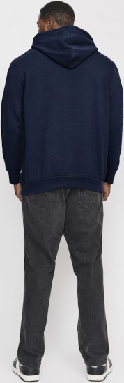 Jack & Jones CORP OLD LOGO REG FIT Hoodie Navy Blazer - φούτερ/Φούτερ με κουκούλα - φούτερ/Φούτερ με κουκούλα ανδρικά μεγάλα μεγέθη 