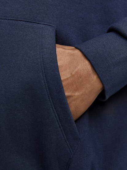 Jack & Jones CORP OLD LOGO REG FIT Hoodie Navy Blazer - φούτερ/Φούτερ με κουκούλα - φούτερ/Φούτερ με κουκούλα ανδρικά μεγάλα μεγέθη 