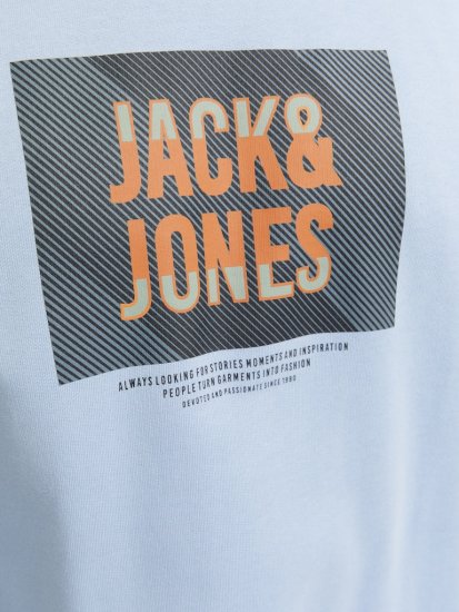 Jack & Jones HUDSON Sweatshirt Chambray Blue - φούτερ/Φούτερ με κουκούλα - φούτερ/Φούτερ με κουκούλα ανδρικά μεγάλα μεγέθη 